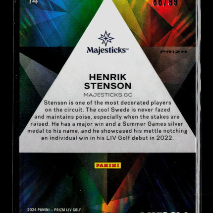 2024 Panini Prizm LIV Golf Prizmatic Henrik Stenson #14 86/99