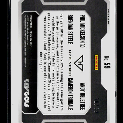 2025 Panini Prizm LIV Golf Mickelson Ogletree Steele Tringale #59 /99