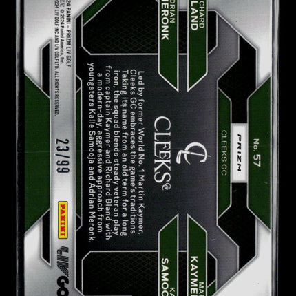 2024 Panini Prizm LIV Golf Samooja Bland Meronk Kaymer #57 Blue 23/99