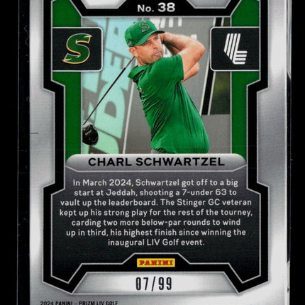 2024 Panini Prizm LIV Golf Charl Schwartzel #38 Blue 07/99