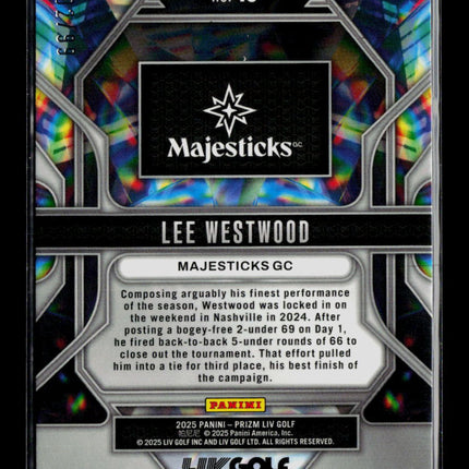 2025 Panini Prizm LIV Golf Prizmatic Lee Westwood #10 /99