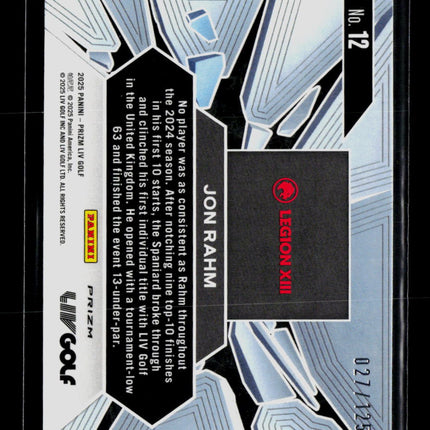 2025 Panini Prizm LIV Golf Prizm Break Jon Rahm #12 Red /125