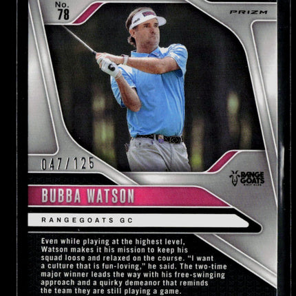 2025 Panini Prizm LIV Golf Bubba Watson #78 Red 047/125