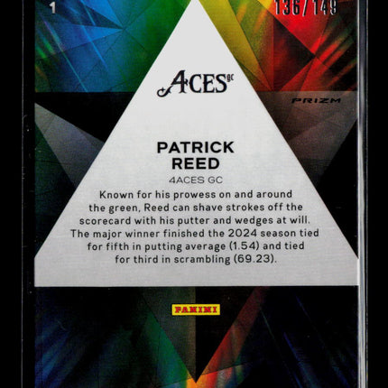2024 Panini Prizm LIV Golf Prizmatic Patrick Reed #1 Red 136/149