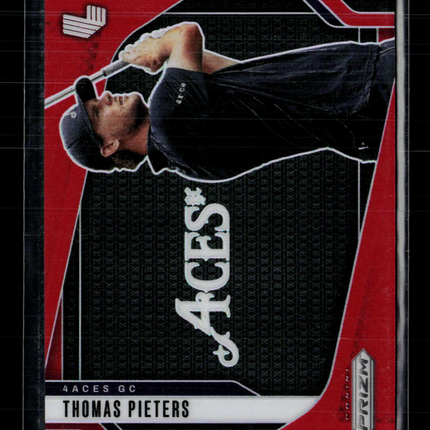 2025 Panini Prizm LIV Golf Thomas Pieters #12 Red 034/125