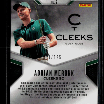 2025 Panini Prizm LIV Golf Dominance Adrian Meronk #2 004/125