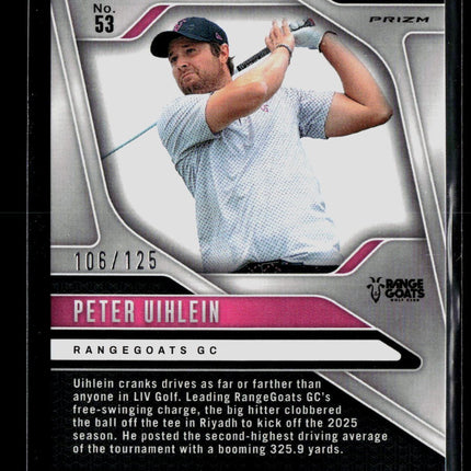 2025 Panini Prizm LIV Golf Peter Uihlein #53 Red 106/125