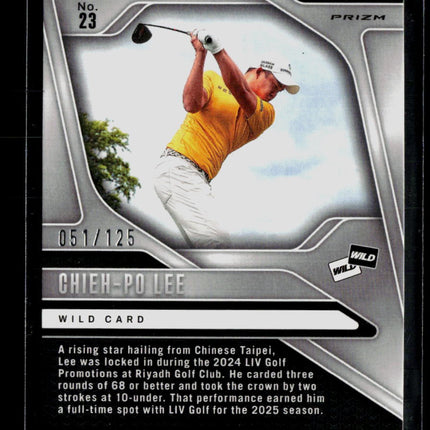 2025 Panini Prizm LIV Golf Chieh-Po Lee #23 Red 051/125