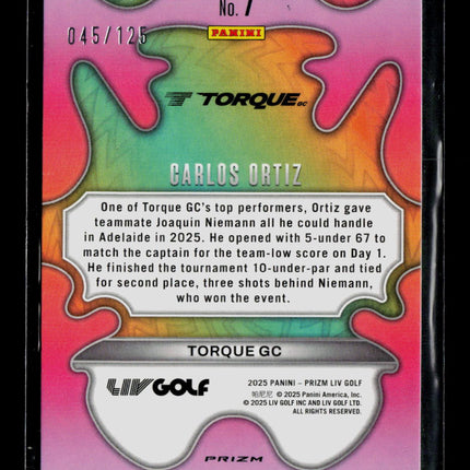 2025 Panini Prizm LIV Golf Groovy Carlos Ortiz #7 045/125
