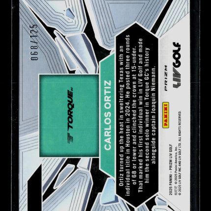 2025 Panini Prizm LIV Golf Prizm Break Carlos Ortiz #1 068/125
