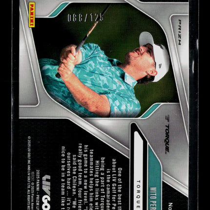 2025 Panini Prizm LIV Golf Mito Pereira #89 Red 088/125