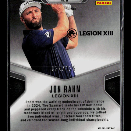 2025 Panini Prizm LIV Golf Dominance Jon Rahm #9 Red 034/125