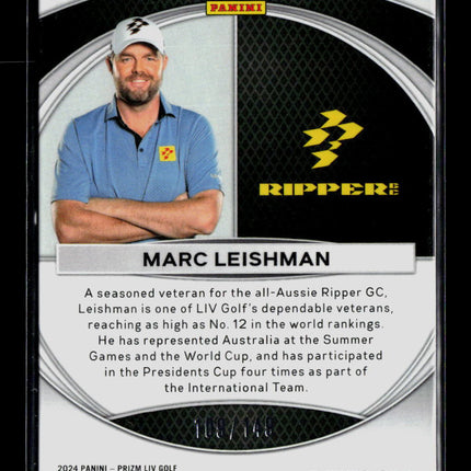 2024 Panini Prizm LIV Golf Global Reach Marc Leishman #8 Red 108/148