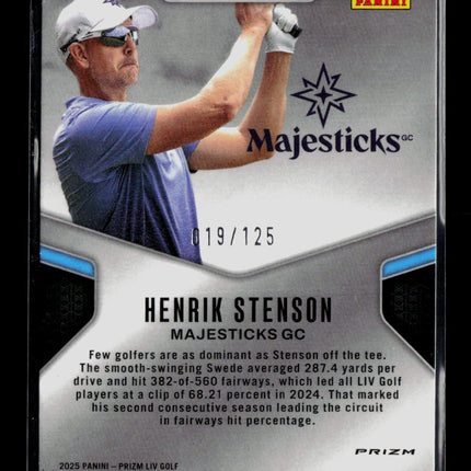 2025 Panini Prizm LIV Golf Henrik Stenson #6 019/125