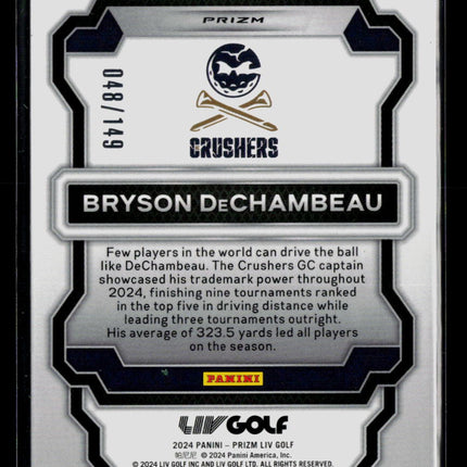 2024 Panini Prizm LIV Golf Bryson DeChambeau #97 Red