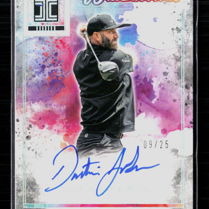 2025 Panini Impeccable LIV Golf Watercolors Dustin Johnson #WCS-DJ Auto /25