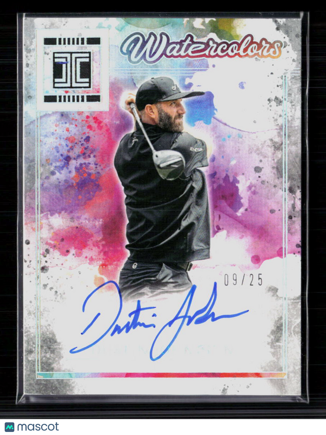 2025 Panini Impeccable LIV Golf Watercolors Dustin Johnson #WCS-DJ Auto /25