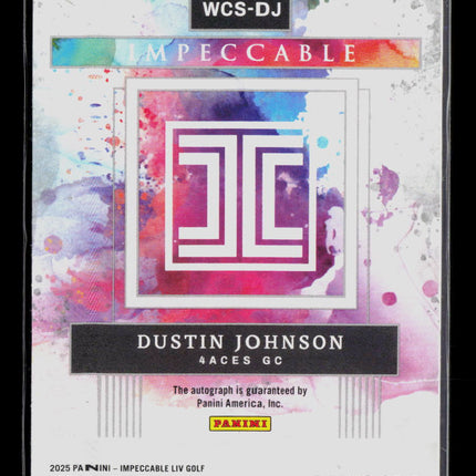 2025 Panini Impeccable LIV Golf Watercolors Dustin Johnson #WCS-DJ Auto /25