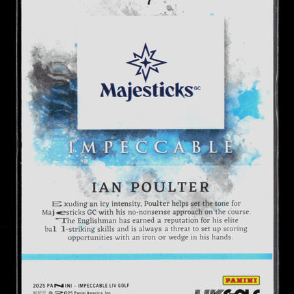 2025 Panini Impeccable LIV Golf Ian Poulter #7 54/54