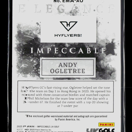2025 Panini Impeccable LIV Golf Elegance Andy Ogletree #EMA-AO Patch Auto 69/99