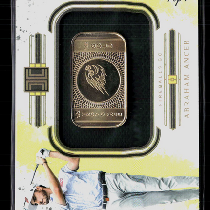2025 Panini Impeccable LIV Golf Abraham Ancer #34 14K Gold Bar 1/1 Fireballs GC
