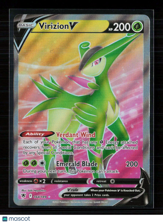 Pokemon 2022 Astral Radiance Virizion V FA #164/189