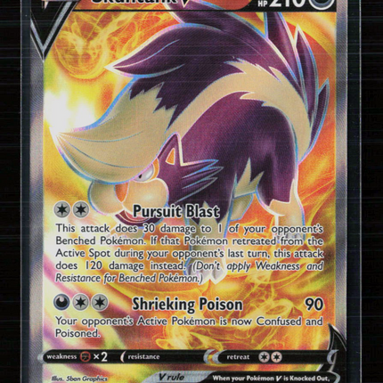 Pokemon 2022 Silver Tempest Skuntank V #180/195