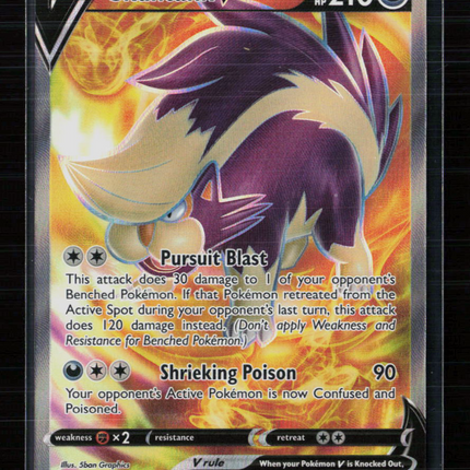 Pokemon 2022 Silver Tempest Skuntank V FA #180/195