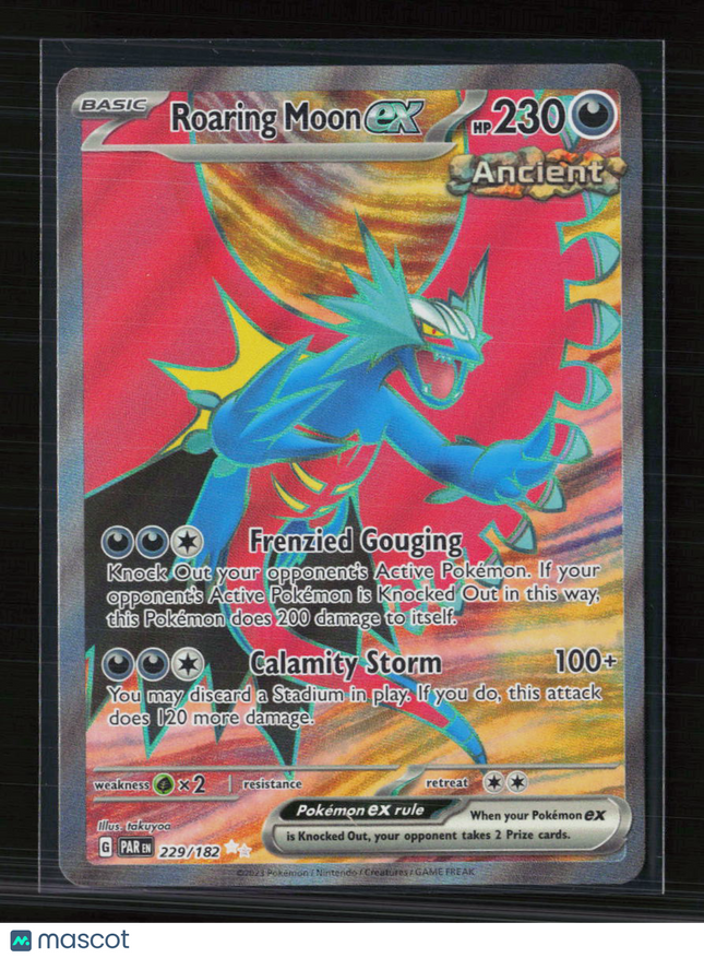 Pokemon 2023 Paradox Rift Roaring Moon EX FA SAR #229/182