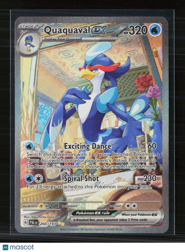 Pokemon 2023 Paldea Evolved Quaquaval EX FA SAR #260/193