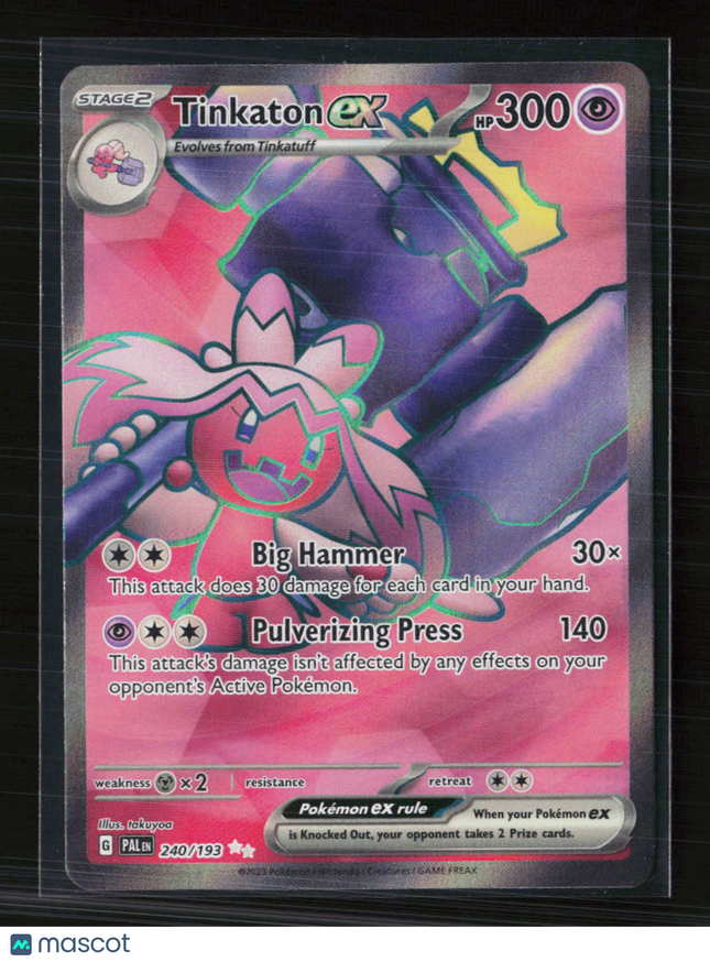Pokemon 2023 Paldea Evolved Tinkaton EX FA #240/193