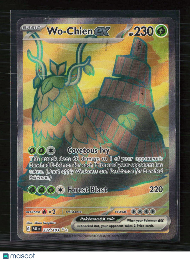 Pokemon 2023 Paldea Evolved Wo-Chien EX SAR #232/193
