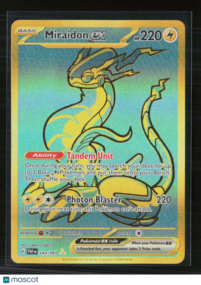 Pokemon 2024 Paldean Fates Miraidon EX UR HR #243/91