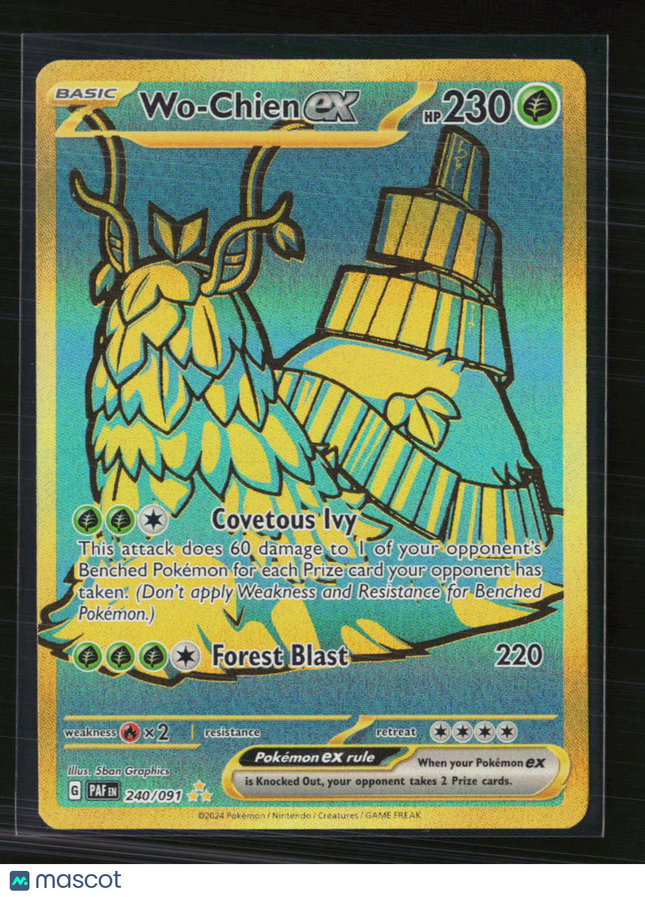 Pokemon 2024 Paldean Fates Wo-Chien EX UR HR #240/91