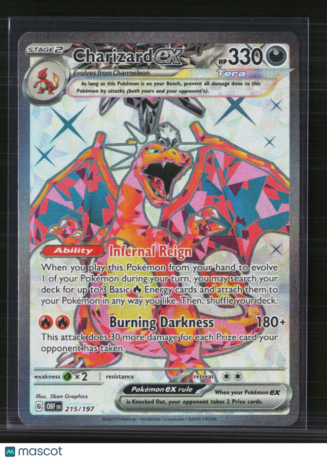Pokemon 2023 Obsidian Flames Charizard EX SAR #215/197
