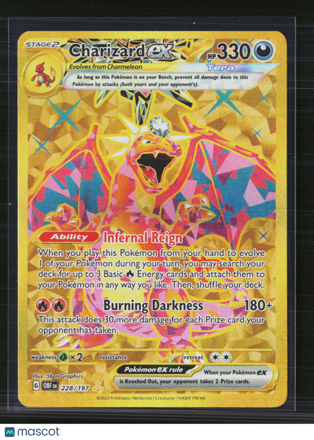 Pokemon 2023 Obsidian Flames Charizard EX HR #228/197