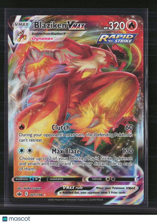 Pokemon 2021 Chilling Reign Blaziken VMAX #21/198