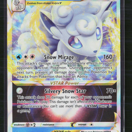 Pokemon 2022 Silver Tempest Alolan Vulpix VSTAR #34/195
