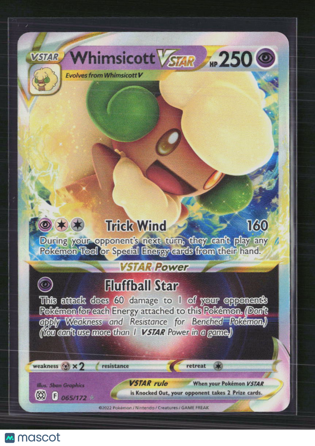 Pokemon 2022 Brilliant Stars Whimsicott VSTAR RR #65/172