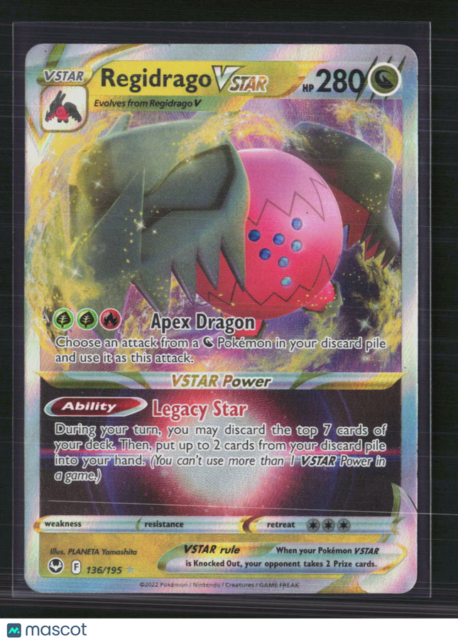 Pokemon 2022 Silver Tempest Regidrago VSTAR #136/195