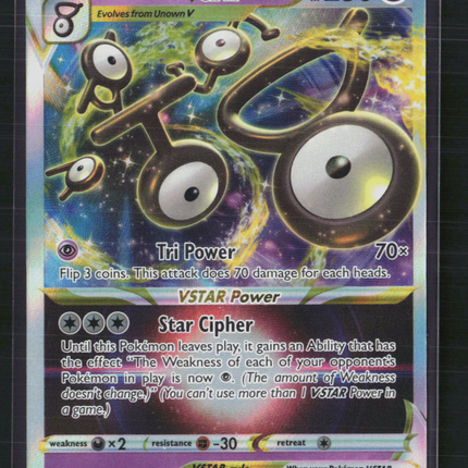 Pokemon 2022 Silver Tempest Unown VSTAR #66/195