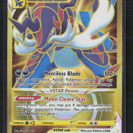 Pokemon 2022 Astral Radiance Hisuian Samurott VSTAR SR #209/189