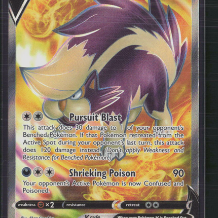 Pokemon 2022 Silver Tempest Skuntank V FA #180/195