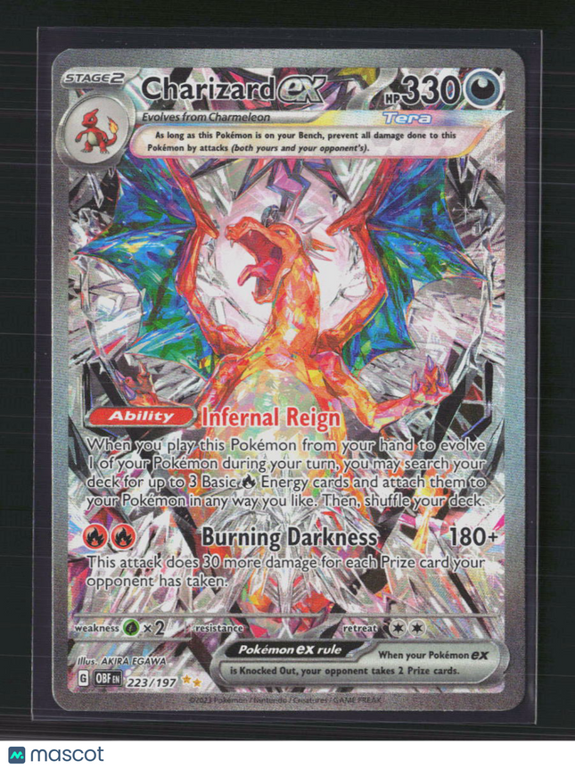 Pokemon 2023 Obsidian Flames Charizard EX FA SAR #223/197