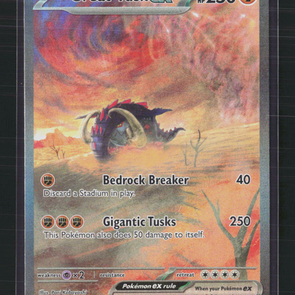 Pokemon 2023 Scarlet & Violet Great Tusk EX SAR #246/198