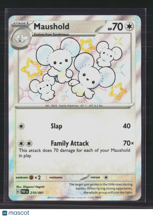Pokemon 2024 Paldean Fates Maushold #210/91