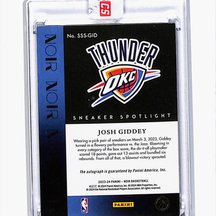 2024 Panini Noir Sneaker Spotlight Signatures Josh Giddey #SSS-GID 71/99 Auto
