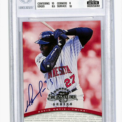 1997 Donruss Signature Autographs David Ortiz #76 BGS 8.5 Auto 10
