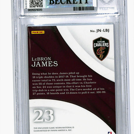 2018 Immaculate LeBron James #JN-LBJ Patches Jersey Number 04/23 BGS 8.5