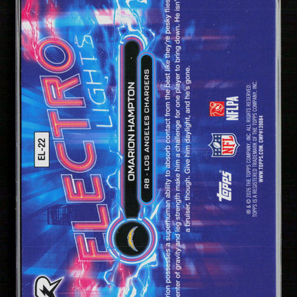 2026 Topps Resurgence Electro Lights Omarion Hampton #EL-22
